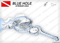 Croatia Divers - Dive Site Map of Blue Hole Interior